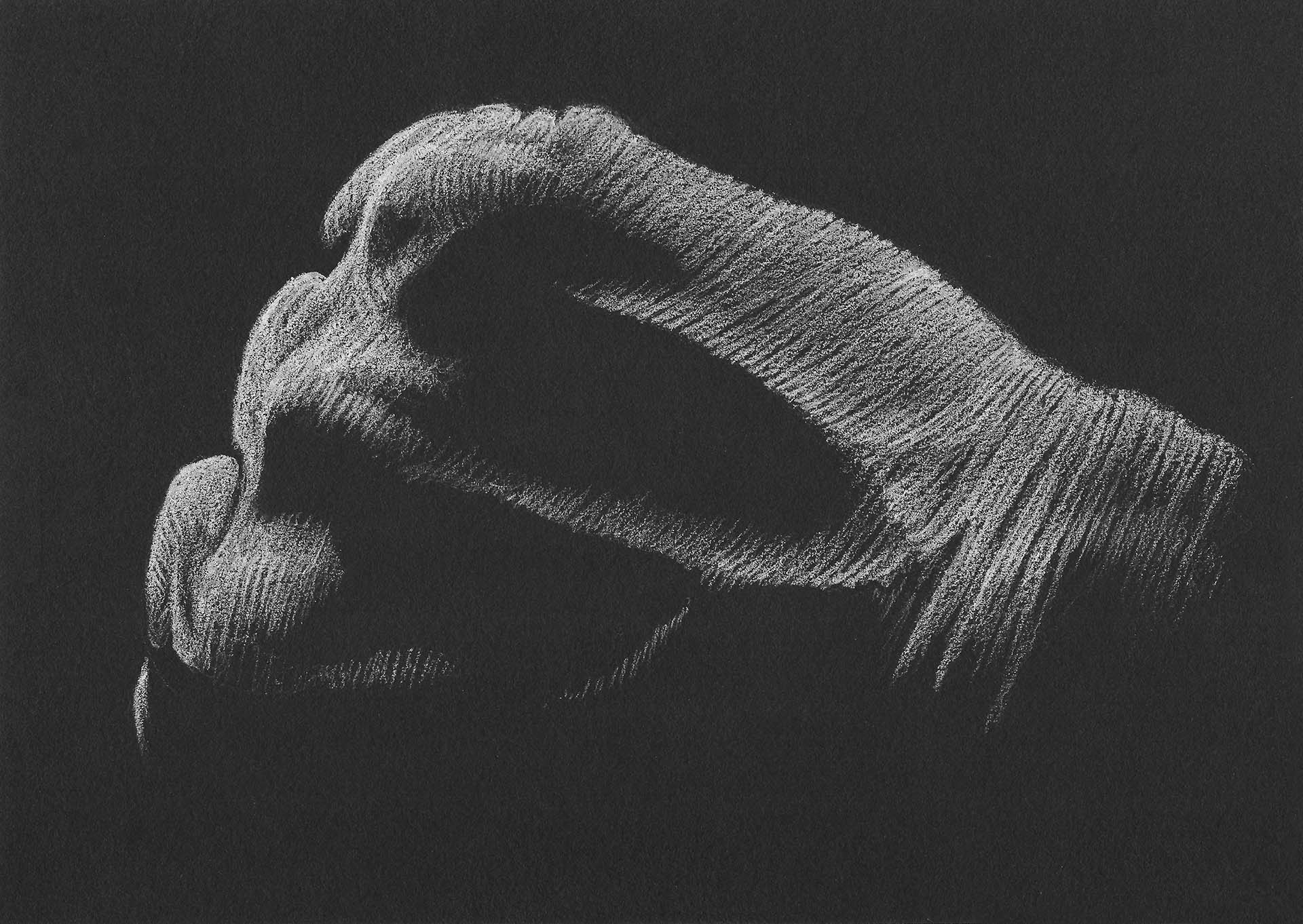 Drawing with White Charcoal on Black Paper